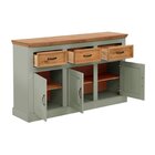 Balcão De Madeira 3 Portas E 3 Gavetas | Coleção England Verd